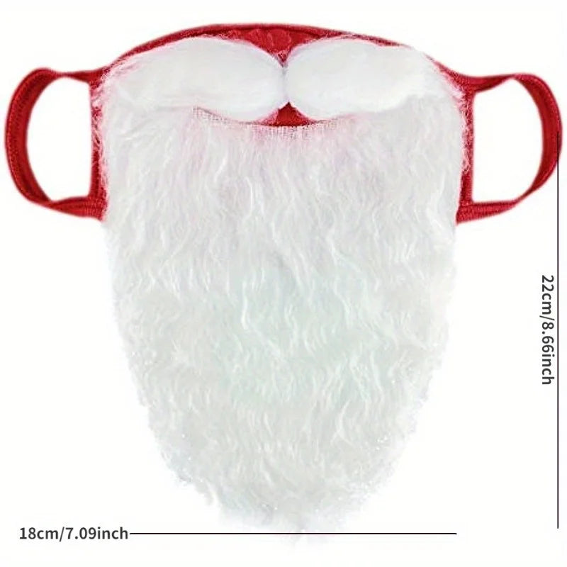 3D Santa Claus Beard Mask – Funny Reusable Xmas Cosplay