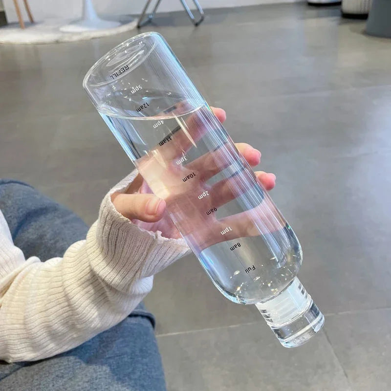 BPA-Free Sport Water Bottle with Time Scale | 500ml & 750ml