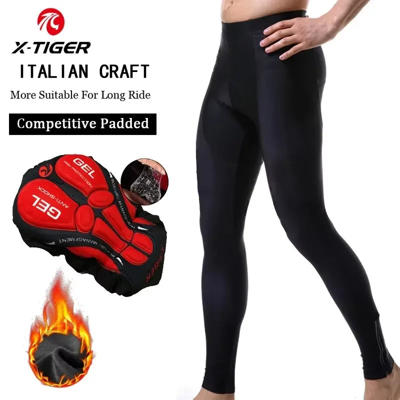 X-TIGER Winter Thermal Cycling Bib Pants – Men's 5D Gel Pad