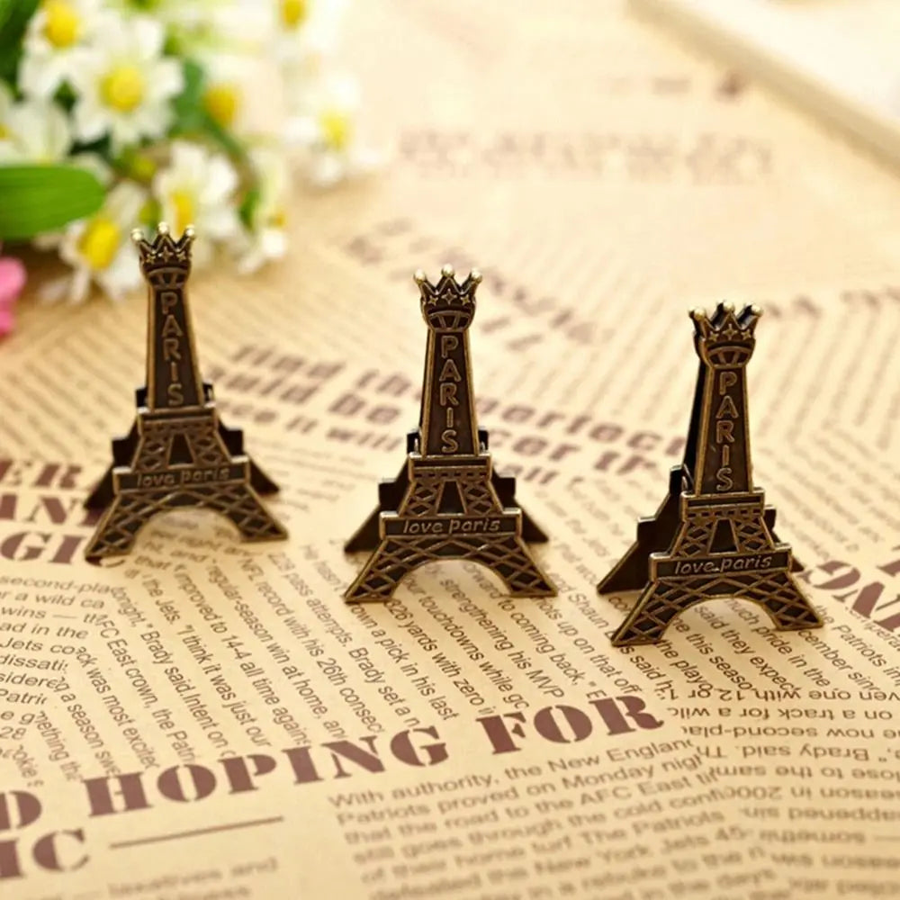 Stationery Wedding Seats Clip Photo Decoration Retro Style Name Card Picture Clip Holder Eiffel Tower Clip Paper Clip Memo Clip Peaceful Pleasures Health and Wellness