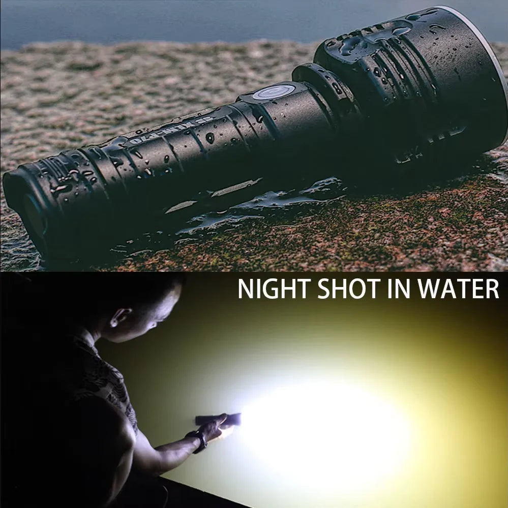 POCKETMAN P70 LED Tactical Flashlight | USB Rechargeable, Waterproof