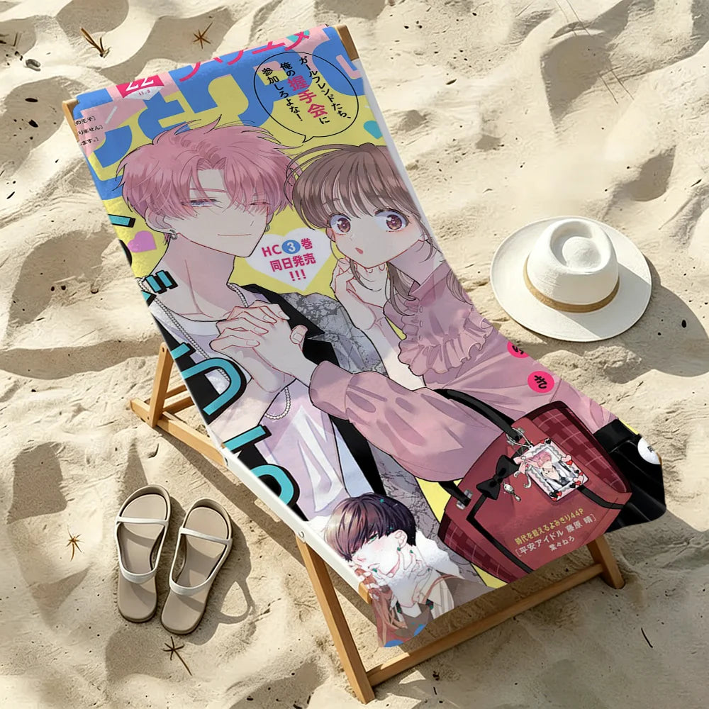 Anime Quick-Dry Beach Towel | Soft Pool & Travel Gift Quick-Dry Beach Towel Peaceful Pleasures Health and Wellness