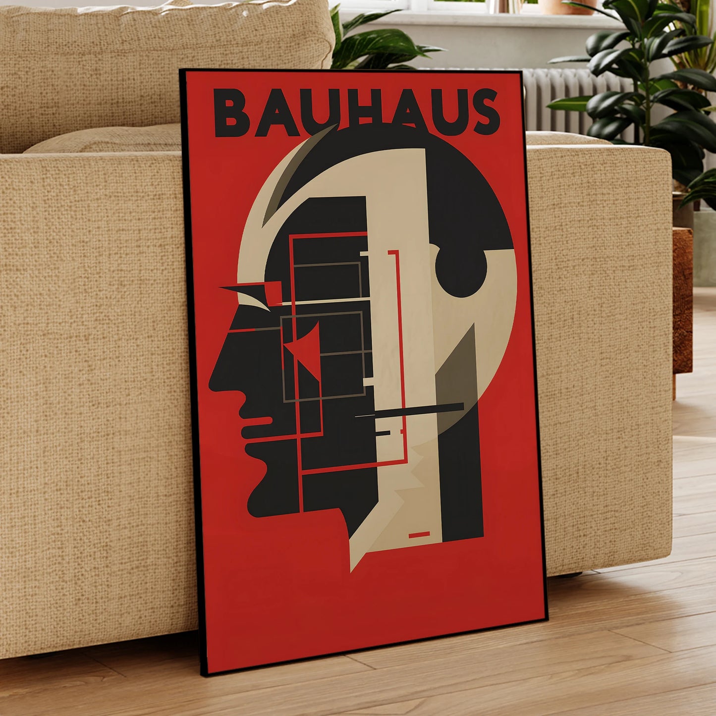 Modern Bauhaus Canvas Wall Art | Framed Print for Home Decor