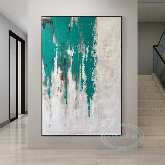 Nordic Abstract Hand-Painted Oil Painting Wall Art Canvas Abstract Canvas Painting Peaceful Pleasures Health and Wellness