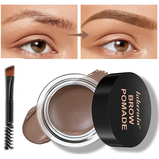 Lakerain Brow Pomade & Dual Brush – Waterproof Long-Lasting Eyebrow Pomade Oasis Select