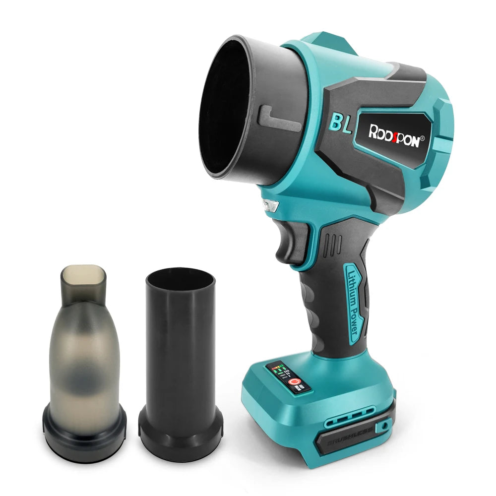 Electric Turbo Blowers 3 Gears Brushless Cordless Electric Air Blower Hand Dust Blowing Tools for Makita Battery Pin(No Battery) Peaceful Pleasures Health and Wellness No Battery
