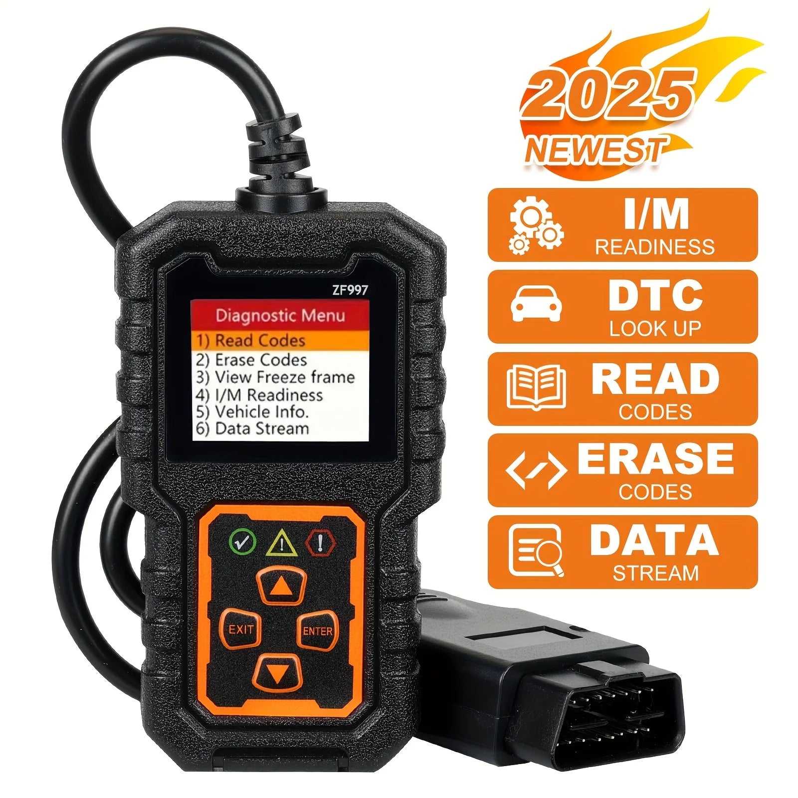 Zf997 Obd2 Car Scanner - Engine Fault Diagnosis Tool, USB Powered, Compatible with All Vehicles from 1996 Onwards, up to 36V Peaceful Pleasures Health and Wellness
