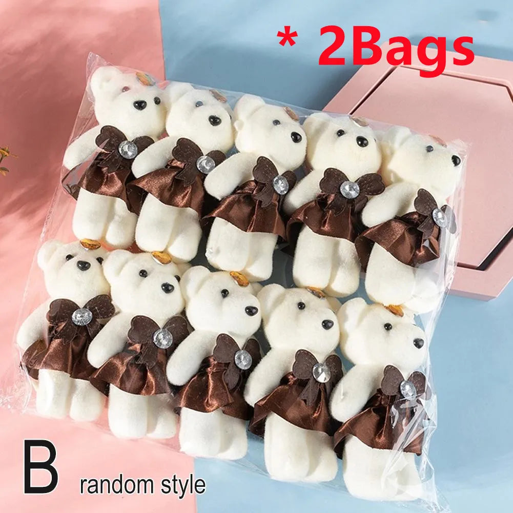 10pcs Diamond Ice Cream Bouquet Bears – Cute Teddy Gift Decor