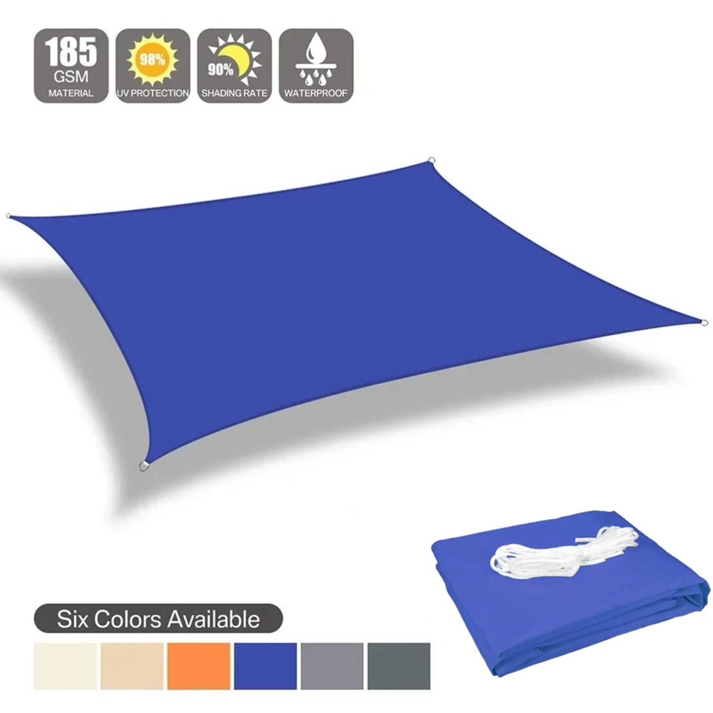 95% UV Block Sun Shade Sail – Waterproof Patio & Garden Canopy