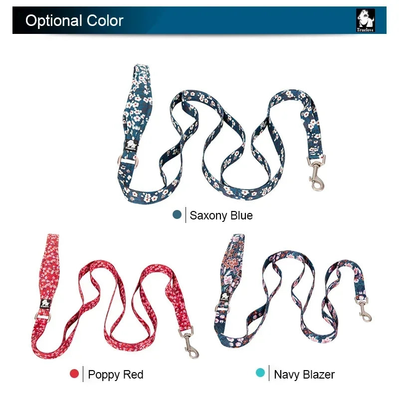 Truelove Floral Pet Leash Neoprene Padded Handle Extra Traffic Control Dog and Cat Strong Enough and Easy to Use Travel TLL3112 Peaceful Pleasures Health and Wellness