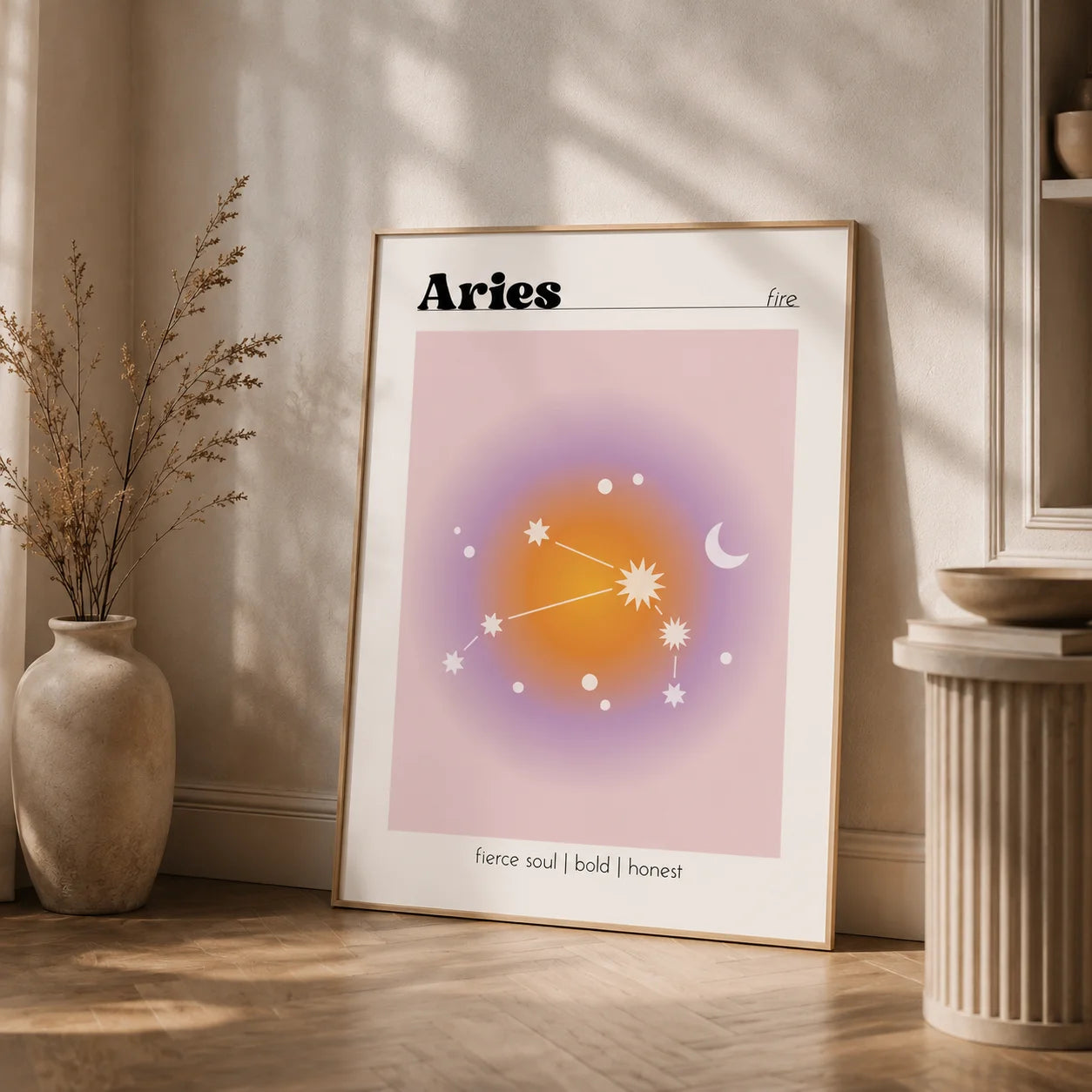 Nordic Constellation Canvas Wall Art | Astrology Gradient Poster Canvas Wall Art Peaceful Pleasures Health and Wellness