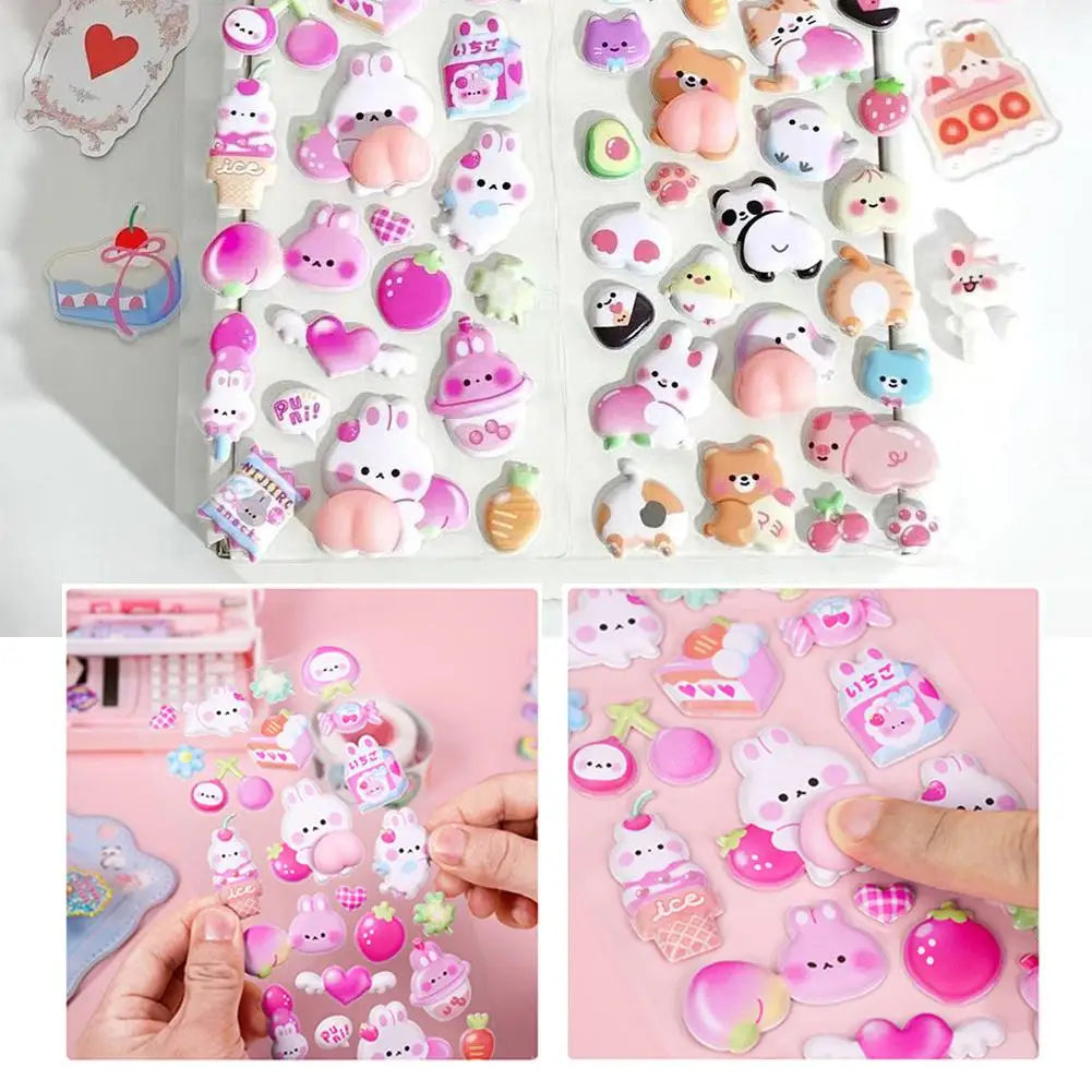 3D Soft Cute Cartoon Animal Butt Sticker - Pinch Music Decompression DIY Mobile Phone Decoration Kids Funny Adhesive Accessory Peaceful Pleasures Health and Wellness