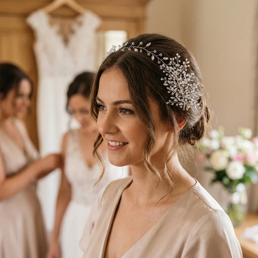 Crystal Rhinestone Bridal Headband Wedding Hair Accessory For Bride And Bridesmaid Peaceful Pleasures Health and Wellness