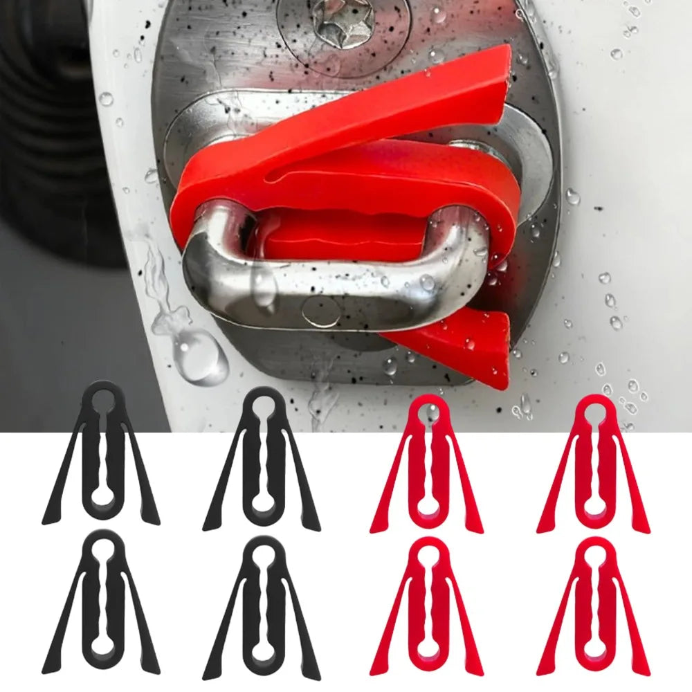 4pcs Universal Car Door Lock Damping Silicone Cover & Cushioning pad Noise Reduction Shock-Absorbing Pad Protector For Car Door Peaceful Pleasures Health and Wellness