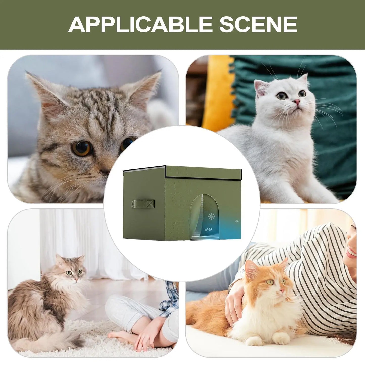 Cooling Cat House Portable Cat Air Conditioning House Cold Sleeping Enclosure Pet Supply for Travel Indoor Bedroom Outdoor Peaceful Pleasures Health and Wellness