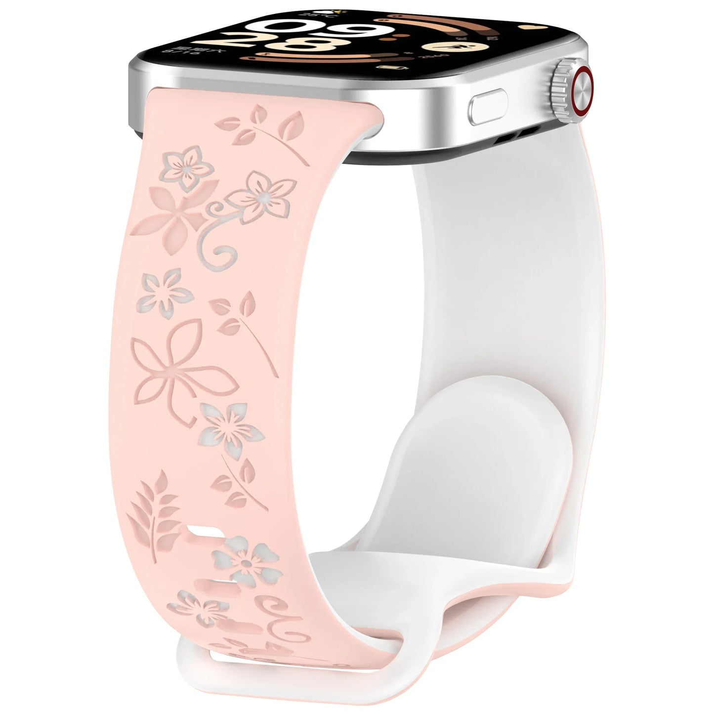 Two-Tone Floral Silicone Strap for Redmi Watch & Mi Band 8/9 Pro