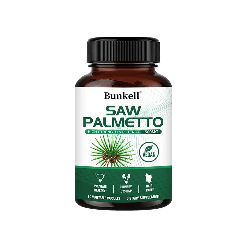 Saw Palmetto Extract Capsules 500mg - Enhanced Hair Growth Supplement for Women & Men, Reduces Hair Loss, Urinary Tract Support Peaceful Pleasures Health and Wellness 30 count-1 bottle