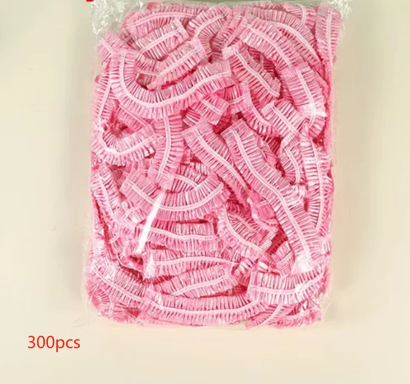 Disposable Shower Caps 100-Pack – Waterproof Elastic Hair Cover
