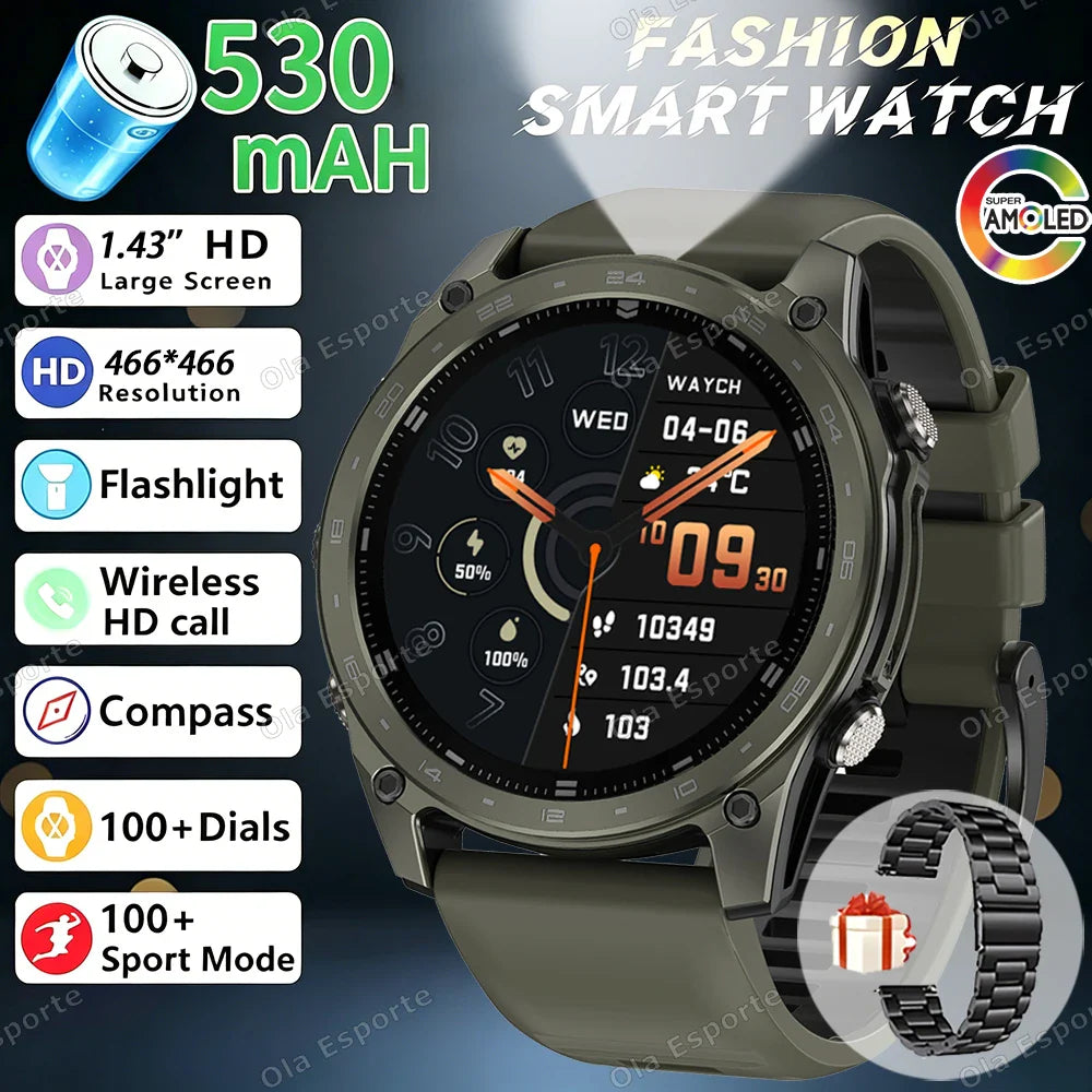 Ola Esporte HW12 Smart Watch – AMOLED, Bluetooth Call, 5ATM