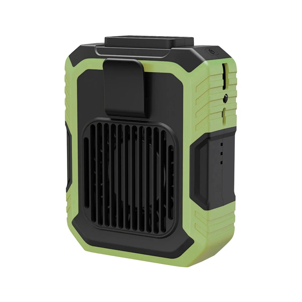 Portable Belt Fan 3 Speed 4000mAh Hands-free Fan USB Rechargeable Cooling Waist Fan Emergency Mobile Power Bladeless for Outdoor Peaceful Pleasures Health and Wellness green 4000mAh