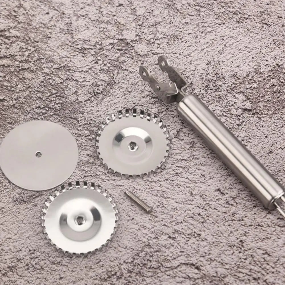 Stainless Steel Cutter 3-in-1 Pastry Roller Embossing Tools Edge Sealing Lace Cutting For Dumplings Pies Home Professional Knife Peaceful Pleasures Health and Wellness