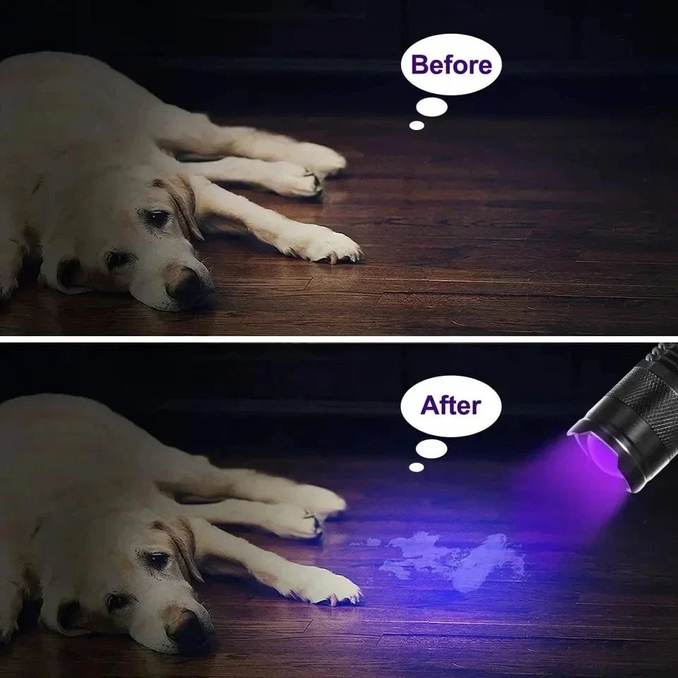 LED UV Blacklight Flashlight 395nm – Aluminum Inspection Torch