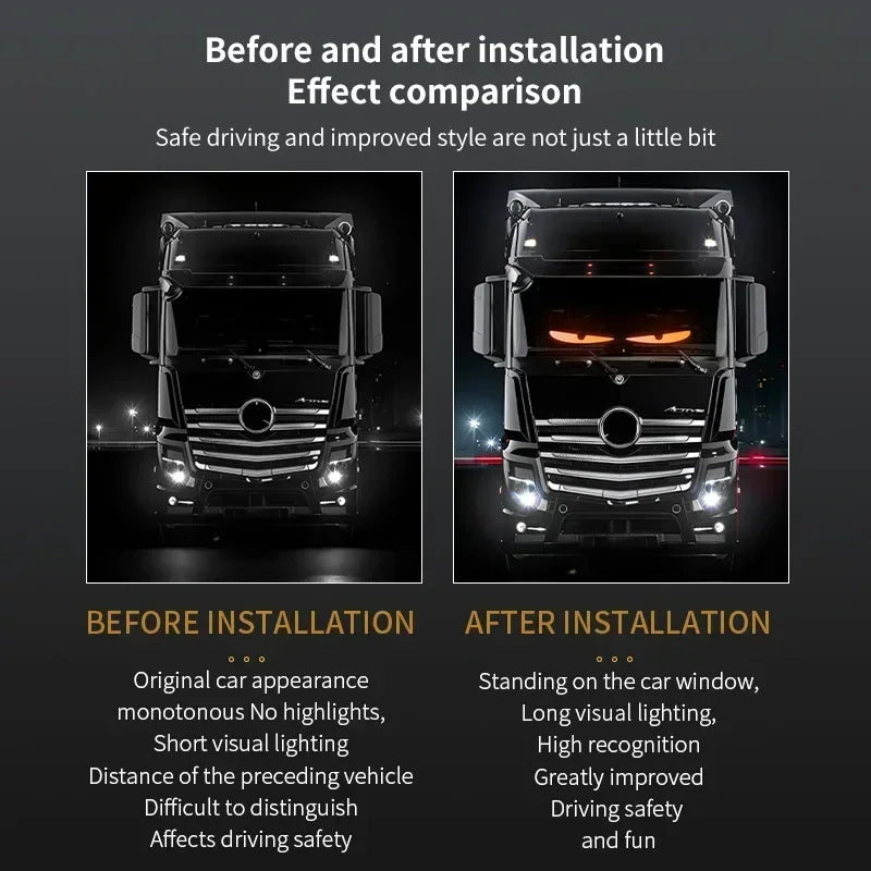 Devil's Eye RGB LED Matrix Panel – Car & Truck Windshield Sign