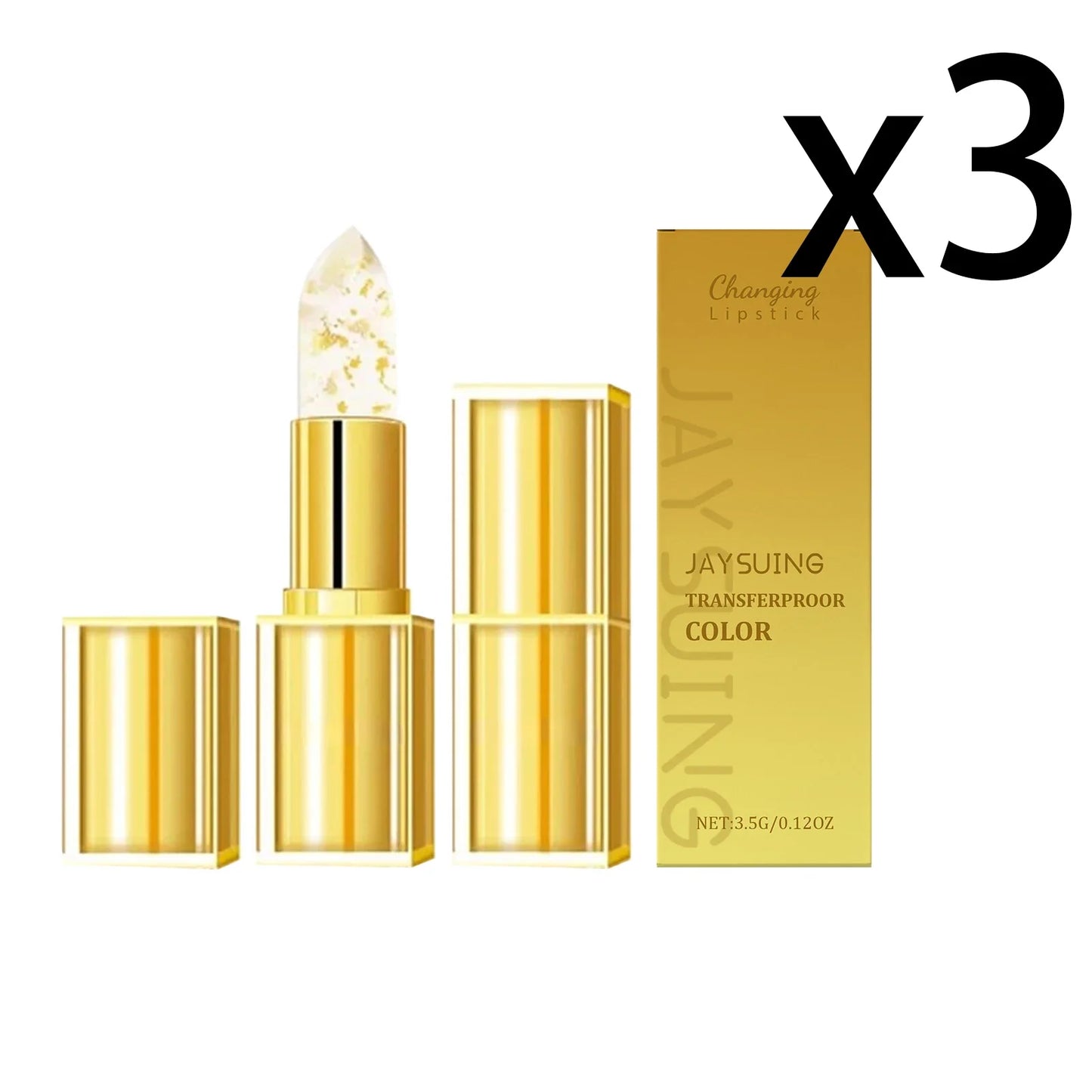 Jaysuing Gold Color-Changing Lip Balm | Hyaluronic Acid Hydrating