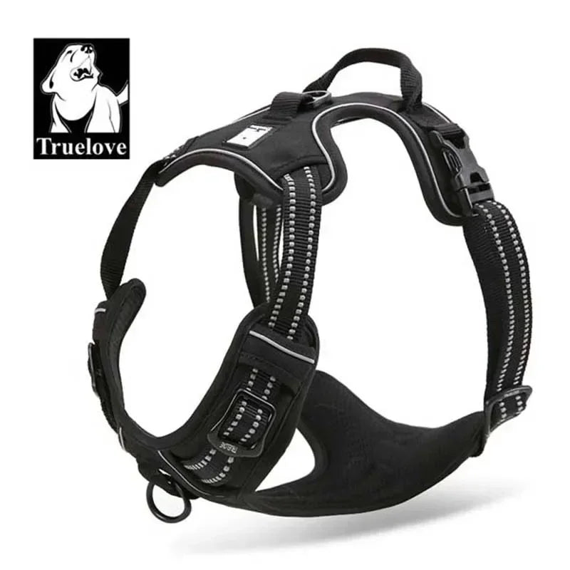 Truelove Dog Harness No Pull Pet Harness Adjustable Soft Padded Dog Vest Reflective No Choke PetVest Easy Control Handle TLH5651 Peaceful Pleasures Health and Wellness black XL Russian Federation