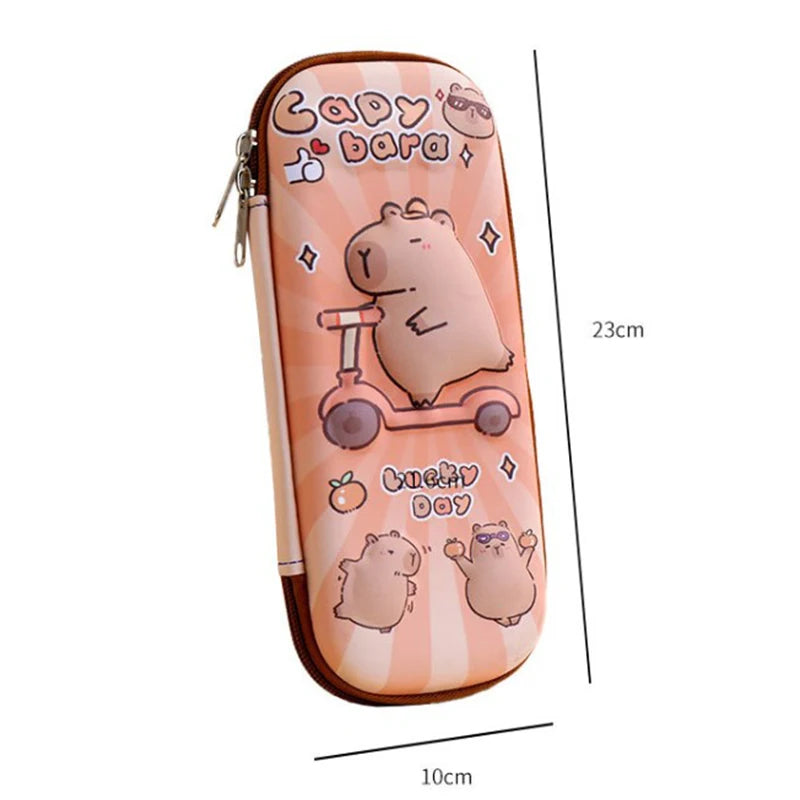 3D Capybara Pencil Case – Waterproof Large Capacity Pen Pouch
