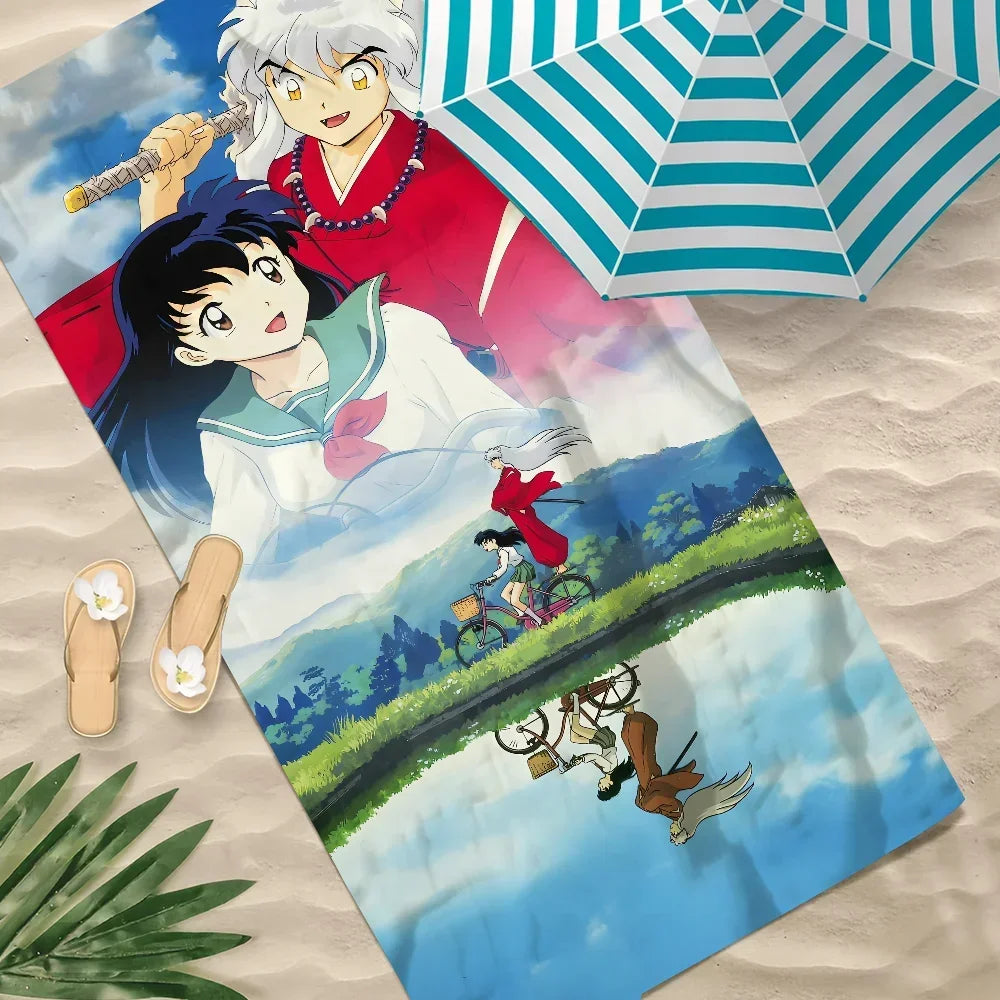 InuYasha Anime Beach Towel – Quick Dry Sports & Pool Towel