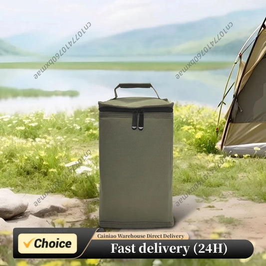 600D Oxford Fabric Handbag with Handle and Zipper Butane Fuel Tank Cover Easy To Carry for Traveling Camping Picnic Outdoors Use Peaceful Pleasures Health and Wellness