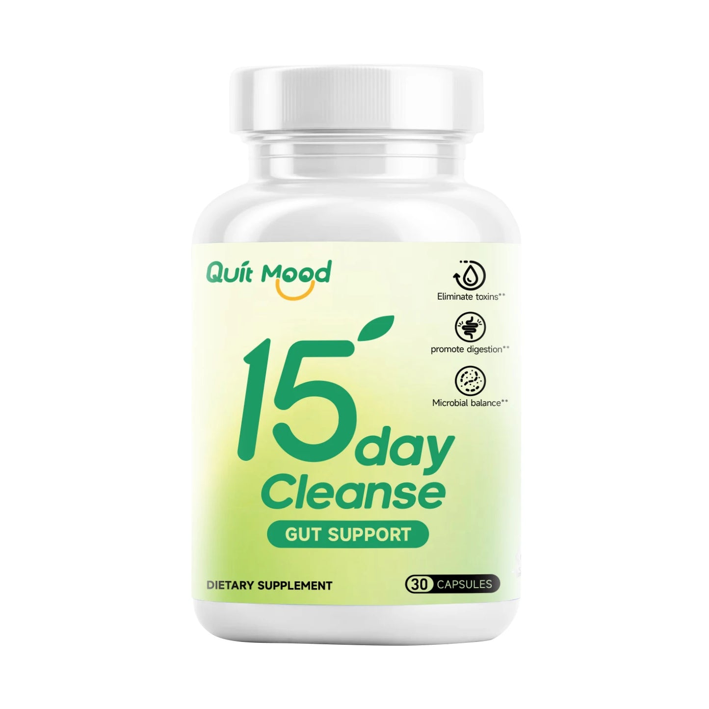 15-Day Gut Cleanse & Detox – 30 Capsules Peaceful Pleasures Health and Wellness 1 bottle United States