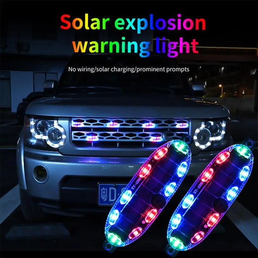 Solar LED Strobe Warning Light for Cars & Motorcycles Solar Warning Light Oasis Select