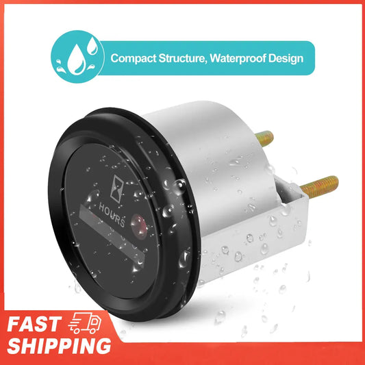 12 36V DC AC 6 Digit Accurate Round Quartz Hour Meter Gauge Tester Peaceful Pleasures Health and Wellness
