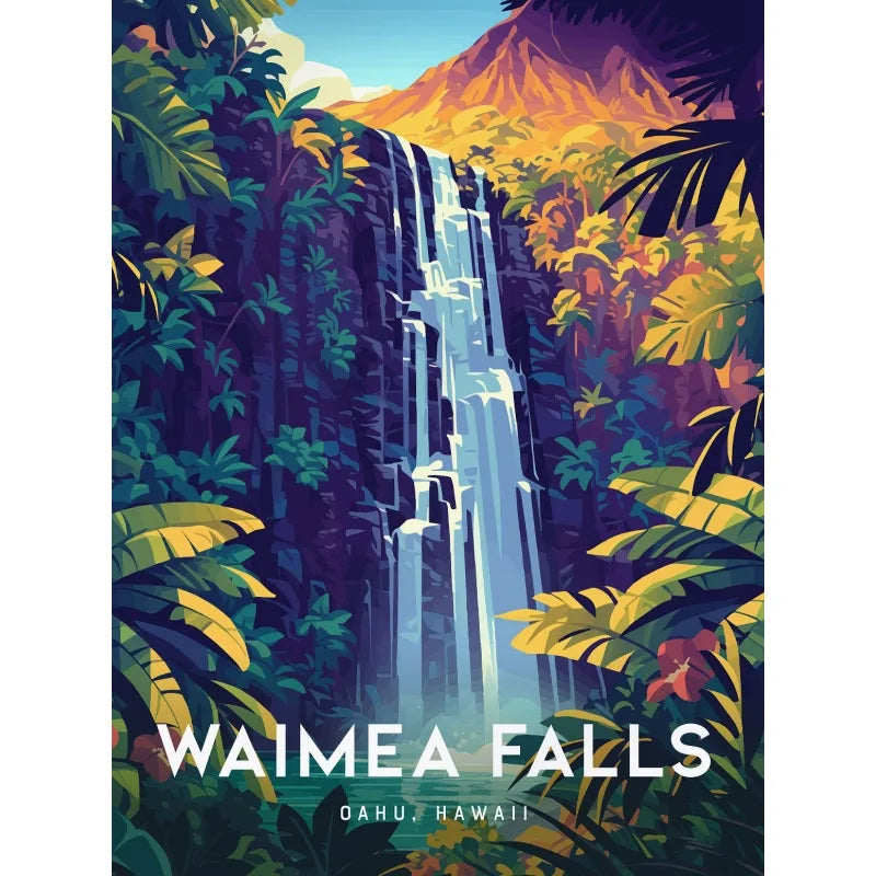 Vintage Hawaii Lahaina Beach Landscape Canvas Wall Art Poster Canvas Wall Art Peaceful Pleasures Health and Wellness 17 30x40cm Unframed