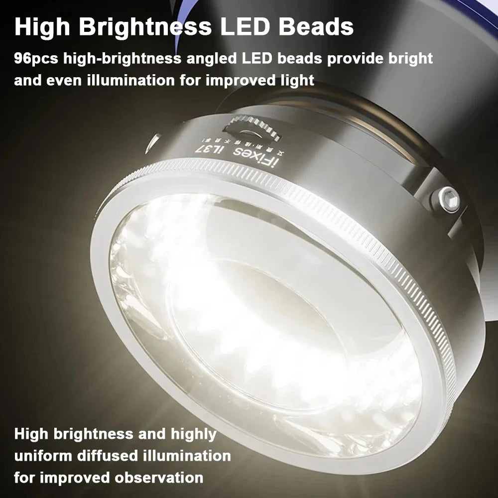 IFixes IL37 Polarized Ring Light - 360° Rotatable LED Analyzer for Microscopy/Semiconductor Inspection (Adjustable Intensity) Peaceful Pleasures Health and Wellness