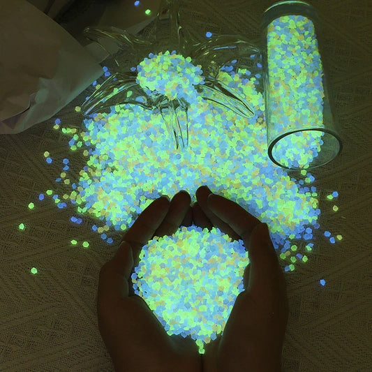 1000pcs Glow in the Dark Pebbles – Garden & Aquarium Decor Decorative Garden Pebbles Oasis Select