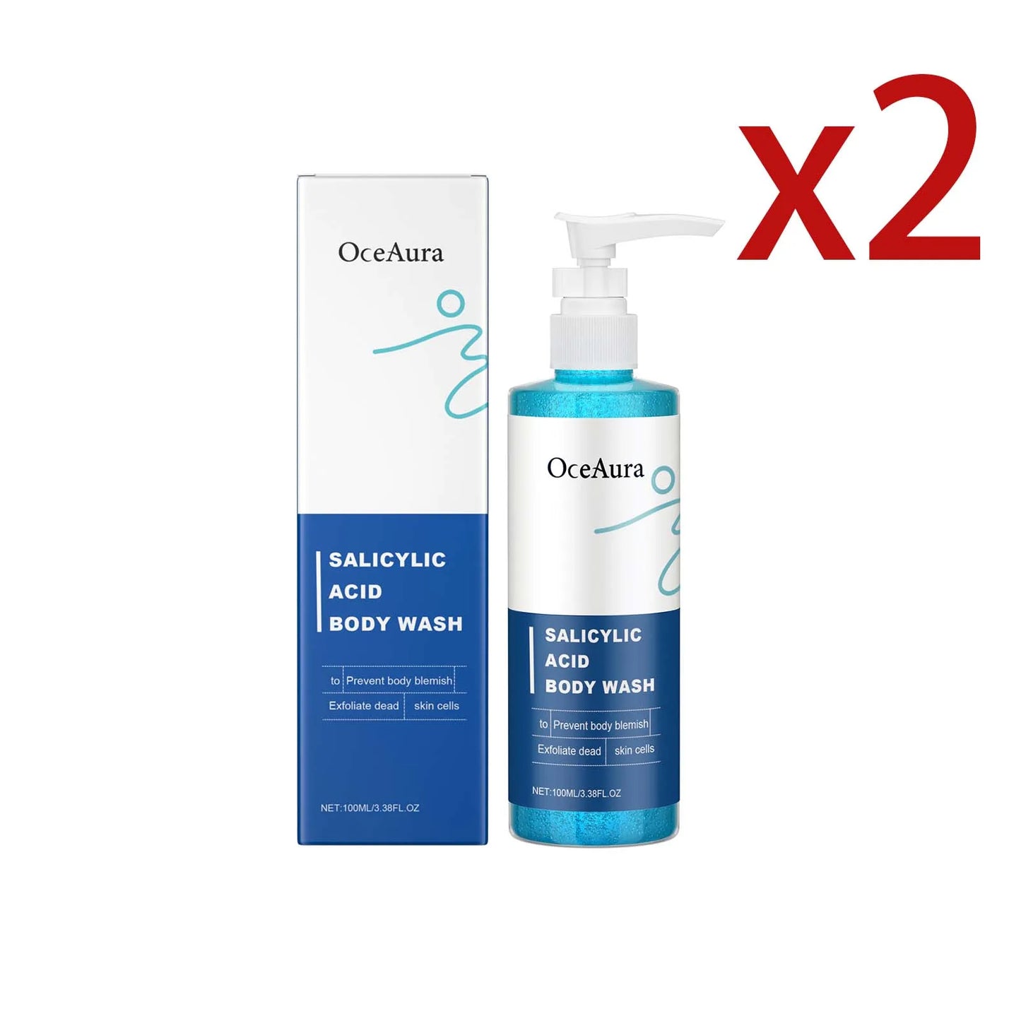 OceAura Salicylic Acid Exfoliating Body Wash | Oil Control 100ml