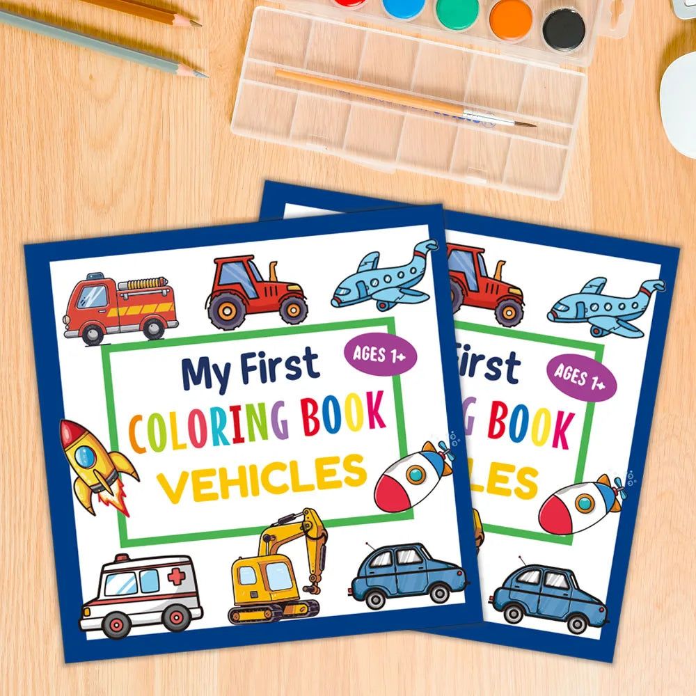 Bview Art First Coloring Book Fun Vehicles Cars Toddlers Boys Girls