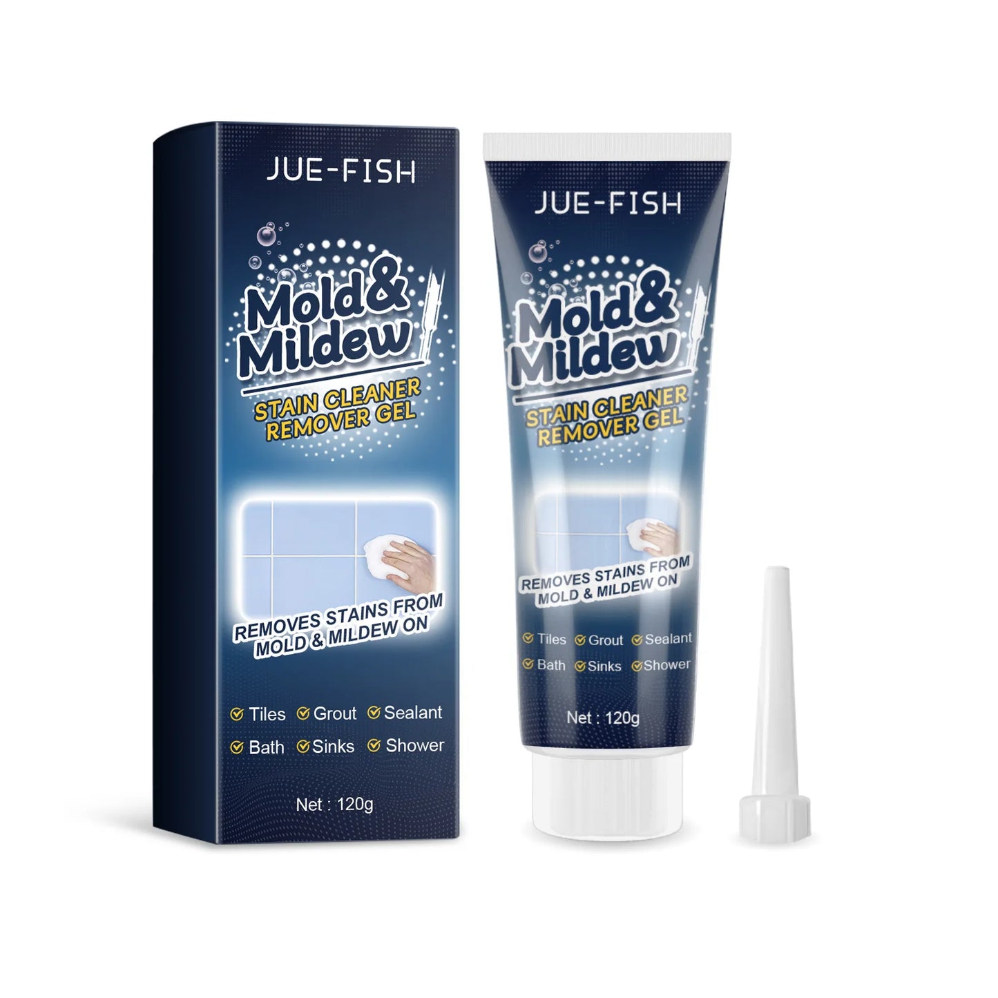 Mould Mildew Removal Gel – Tile Grout & Bathtub Cleaner 120g