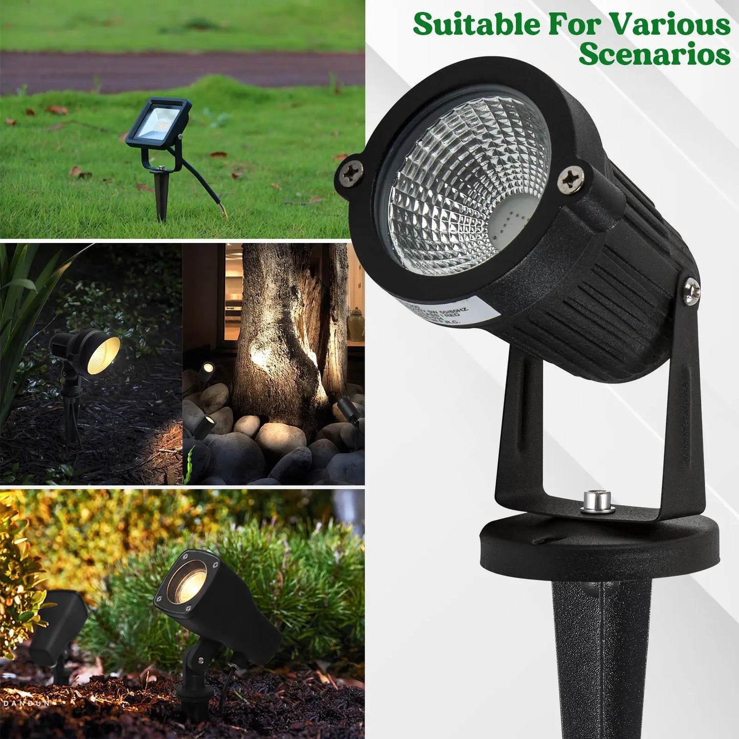 8pcs Light Stake Flood Lights Outdoor Lights Ground Flood Lights Outdoor Stake Garden Lamp Flood Lights Outdoor Flood Lamp Stake Peaceful Pleasures Health and Wellness