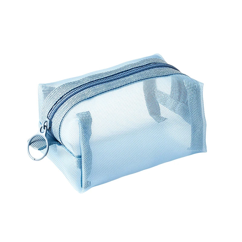 Breathable Mesh Zipper Pouch | Mini Travel & Makeup Bag