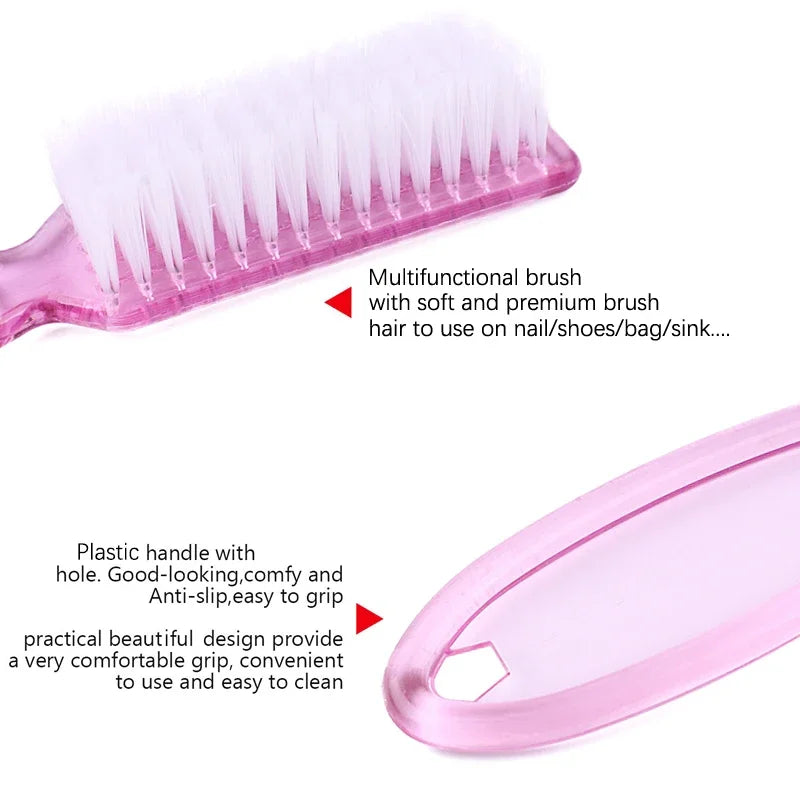 5-Pack Nail Cleaning Brushes | Manicure & Pedicure Scrub Set Nail Cleaning Brush Peaceful Pleasures Health and Wellness