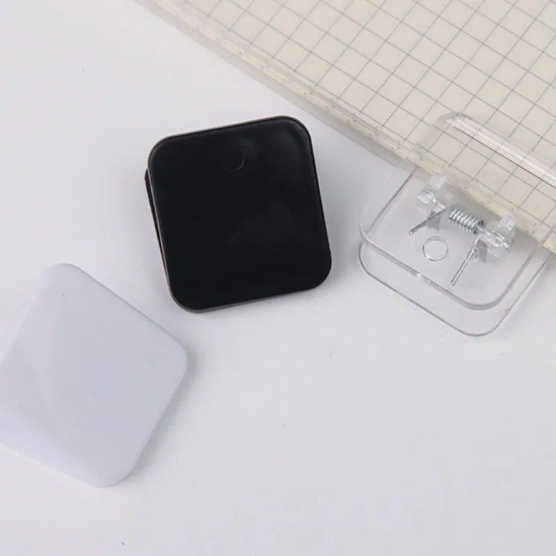 6pcs Mini Simple Cute Square Transparent Acrylic Clip Study Material Test Paper Storage Binder Clip Office Documents Paper Clamp Peaceful Pleasures Health and Wellness
