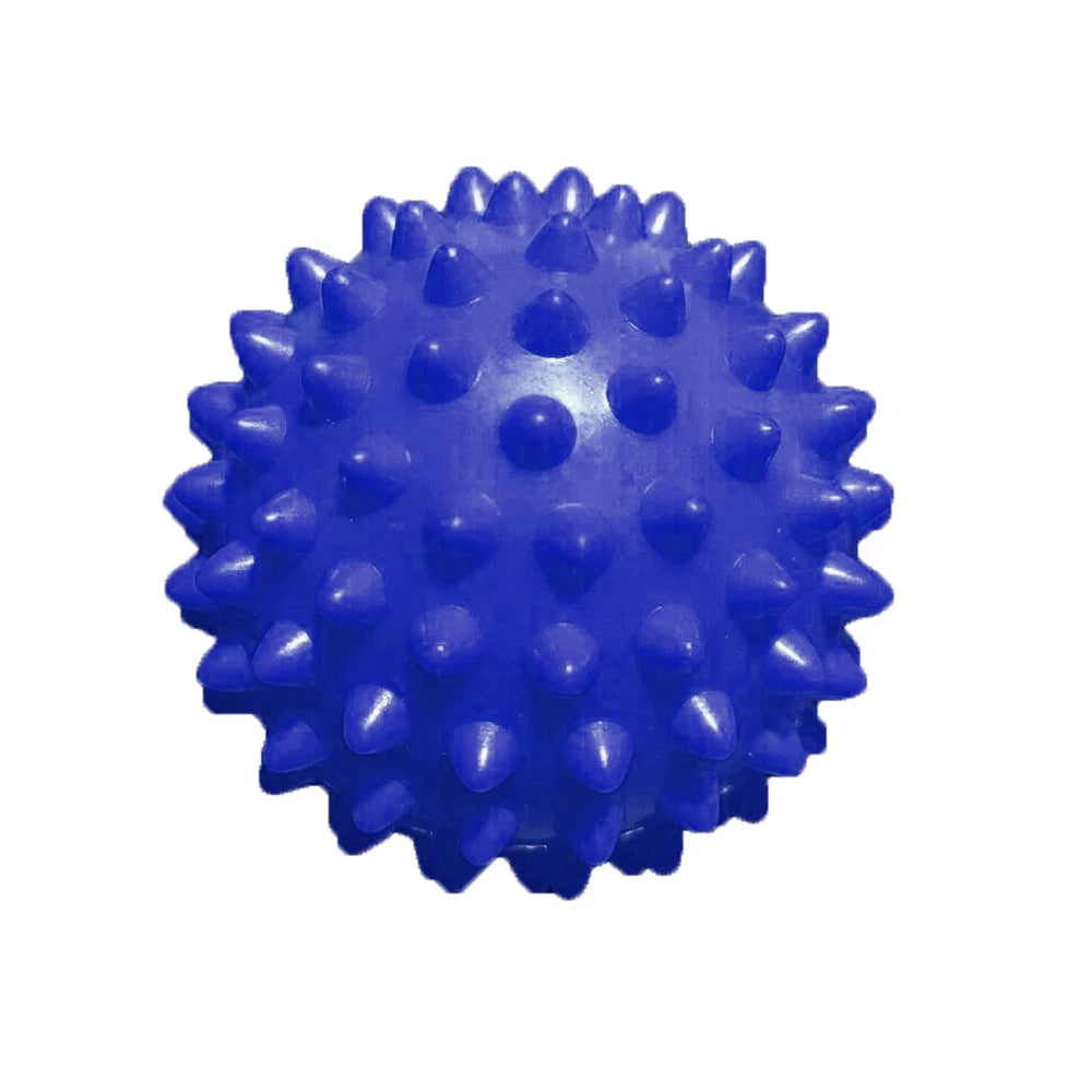 Hedgehog Massage Ball Yoga Fascia Ball Sports Fitness Muscle Relaxation Massage Stick Shoulder Neck Leg Sole Meridian Ball Peaceful Pleasures Health and Wellness Blue