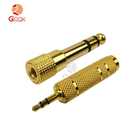 Electric Guitar Adapter Plug 3 5 Female 6 Male Gold-plated Peaceful Pleasures Health and Wellness