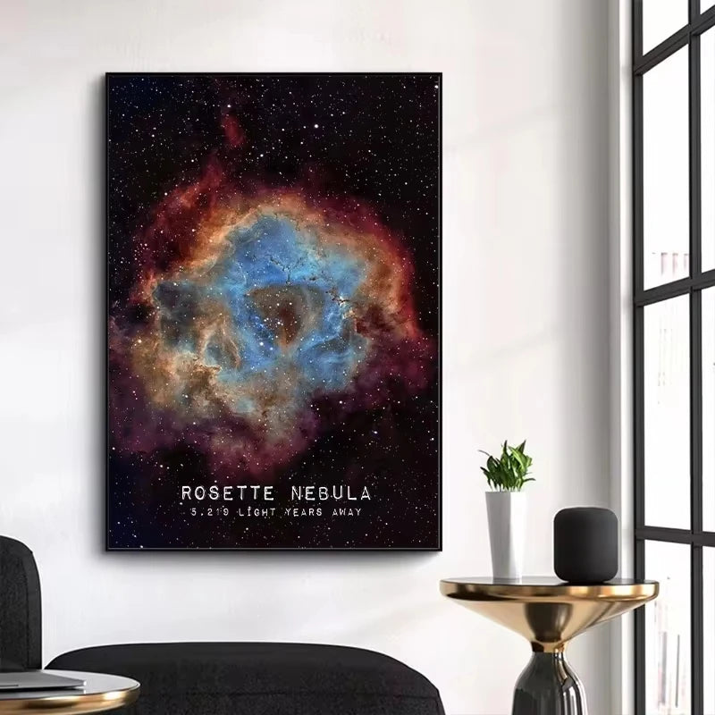 Butterfly Nebula The Andromeda Galaxy Veil Nebula Cosmos Learning Poster Canvas Painting Wall Art Picture for Room Home Decor Peaceful Pleasures Health and Wellness