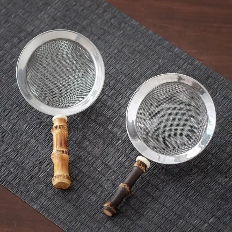 Stainless Steel Matcha Sifter & Tea Strainer | Bamboo Handle Tea Strainer Peaceful Pleasures Health and Wellness