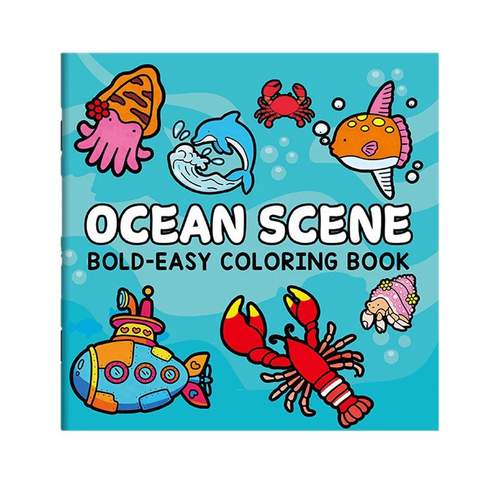 Children's Painted Painting Book Ocean Scene Bold-easy Coloring